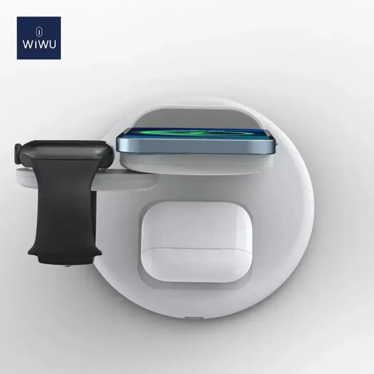 БЗУ WIWU Power Air 3 in 1 Wireless Charger White