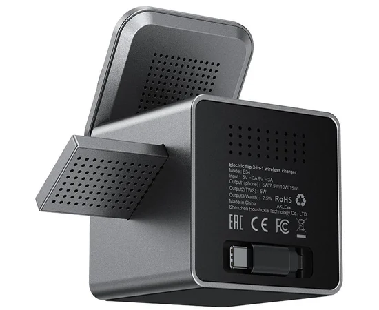 БЗУ Acefast E34 desktop 3in1 15W Gray