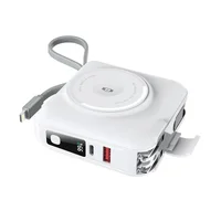 Портативное ЗУ Power Bank WIWU Wi-P051 6 in 1 PD45W с БЗУ 15000 mAh White