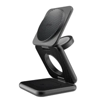 БЗУ WIWU Wi-W035 Mag Go 3 in 1 Wireless Charger Black