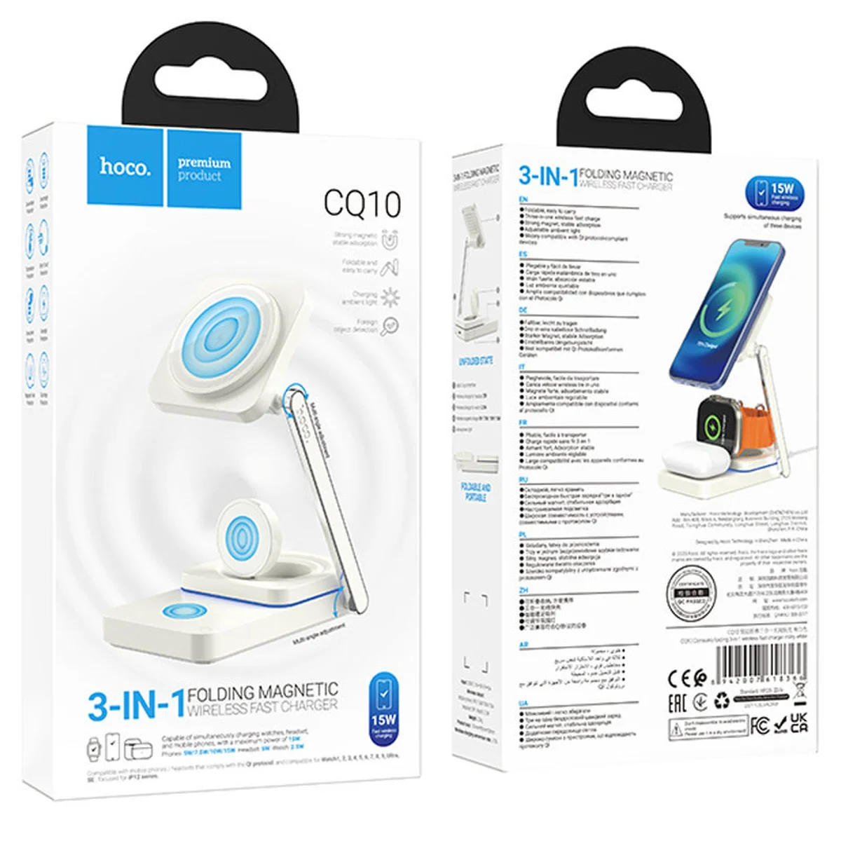 БЗУ Hoco CQ10 Consuelo 3-in1 Milky White