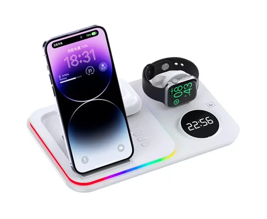 БЗУ + годинник A82 4in1 White