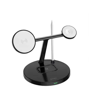 БЗУ WIWU Wi-W032 Magnetic 4 in 1 Cableless Charger Black