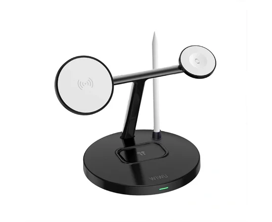 БЗУ WIWU Wi-W032 Magnetic 4 in 1 Cableless Charger Black