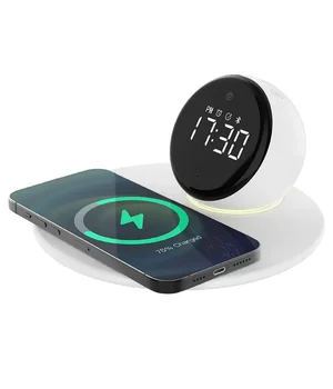 БЗУ WIWU Wi-W017 15W Wireless Charger+Digital Alarm+Bluetooth Speaker White
