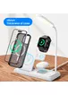 БЗУ Usams US-CD195 15W 4in1 Wireless Charging Holder With Table Lamp White
