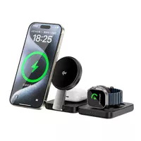 БЗУ WIWU Wi-W028 QI2 3 in 1 wireless charger Black