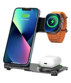 БЗУ WIWU Wi-W005 3 in 1 wireless charger Black