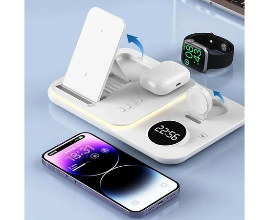 БЗУ + годинник A82 4in1 White