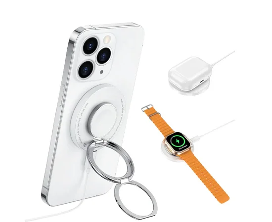 БЗУ WIWU Wi-W027 3 in 1 Wireless Charger White