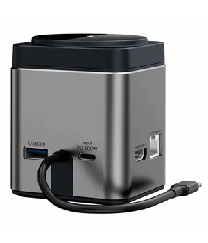 БЗУ + HUB WIWU Wi-W025 Cub 9in1 USB-C Gray