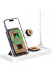 БЗУ Usams US-CD195 15W 4in1 Wireless Charging Holder With Table Lamp White