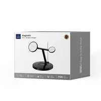 БЗУ WIWU Wi-W032 Magnetic 4 in 1 Cableless Charger Black
