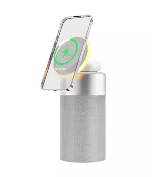 БЗУ WIWU Wi-W022 3 in 1 Wireless Charger+Bluetooth Speaker White