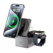 БЗУ WIWU Wi-W030 Planeta Trio 3 in 1 Cableless charger Gray