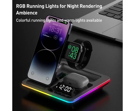 БЗУ + часы A93 4in1 Black