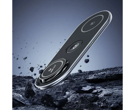 БЗУ Acefast E19 Qi2 3-in-1 Black