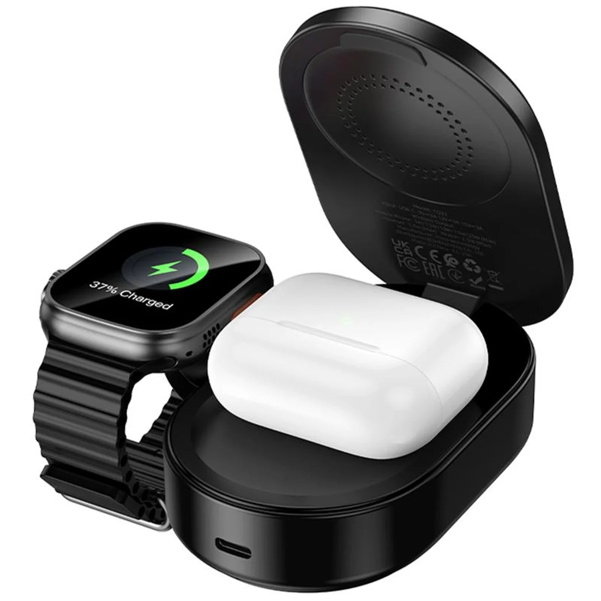 БЗУ Hoco CQ23 Pole Qi2.2 3-in-1 Black