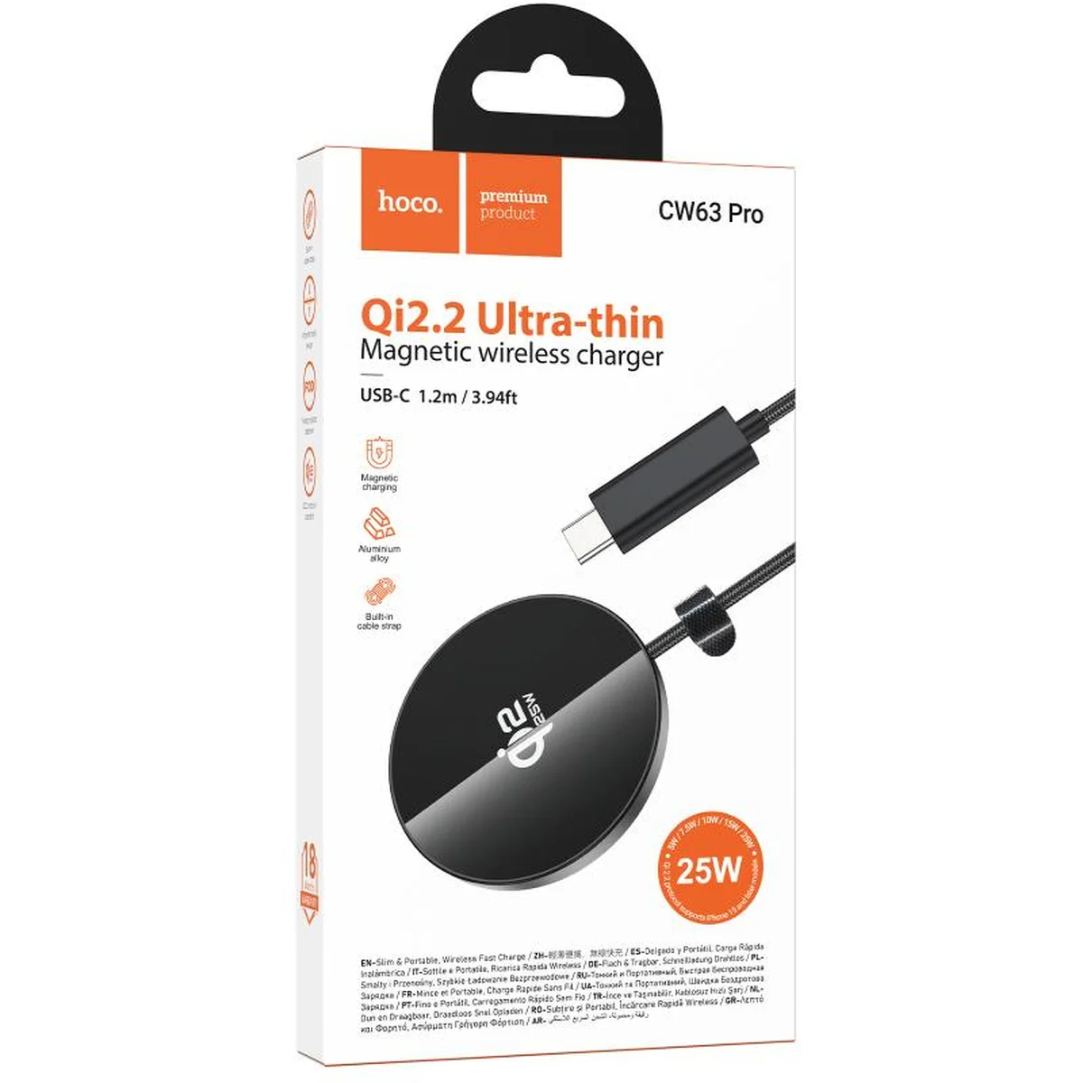 БЗУ Hoco CW63 Pro Fast Qi2 magnetic 25W Black