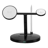 БЗУ WIWU Wi-W032 Magnetic 4 in 1 Cableless Charger Black