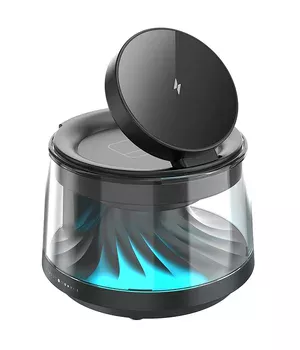 БЗУ WIWU Wi-W039 Flow 5in1 wireless charger with Speaker & Night Light 15W Black