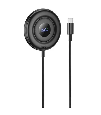БЗУ Hoco CW61 Phantom magnetic with digital display Black