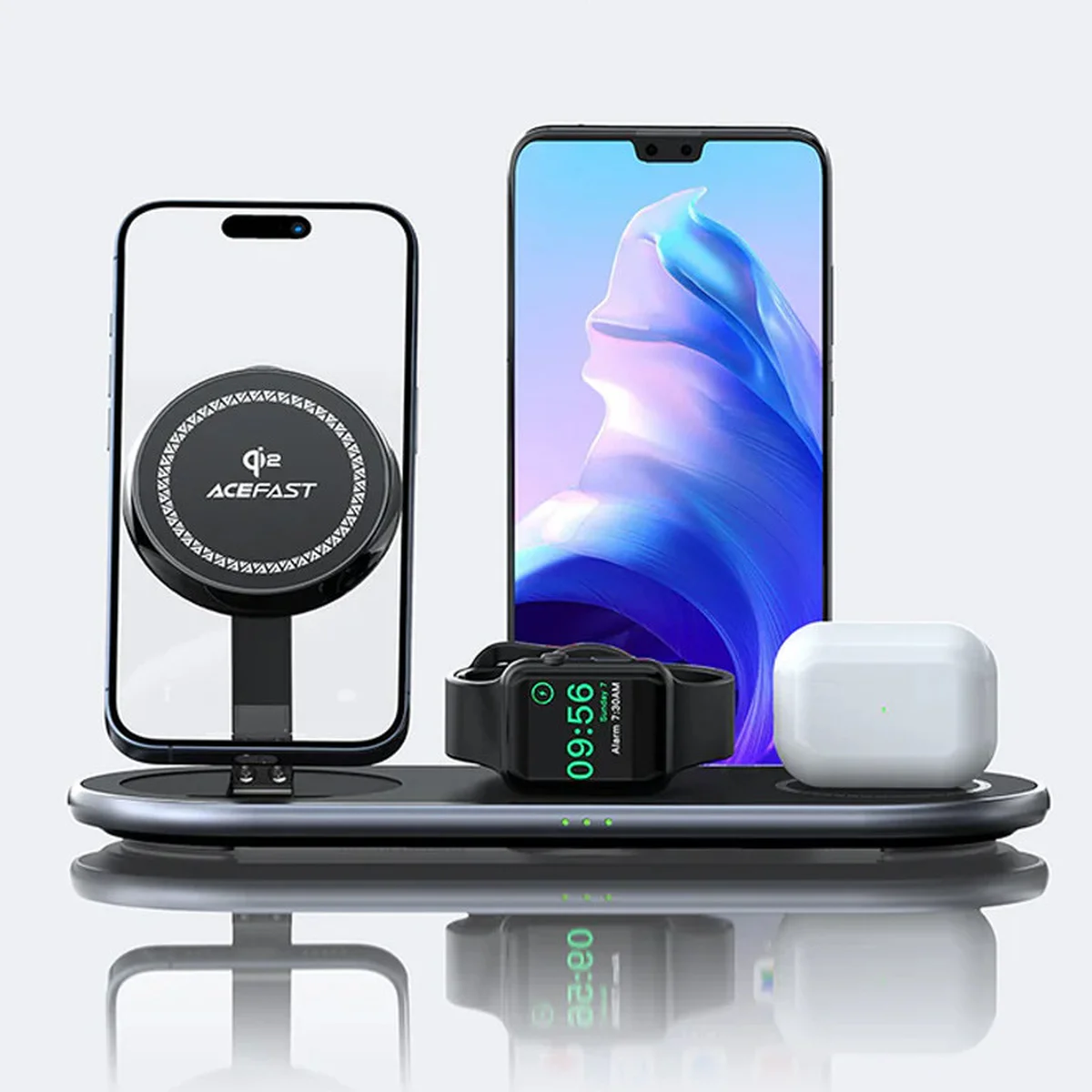 БЗУ Acefast E19 Qi2 desktop 3-in-1 Black