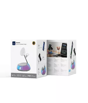 БЗУ WIWU Wi-W036 Aurora 3 in 1 wireless charger White