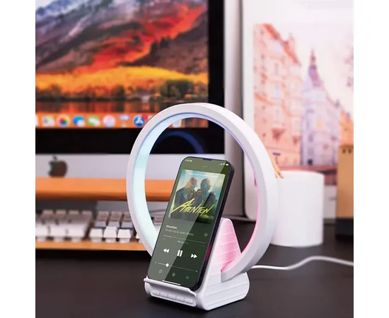 БЗУ WIWU Wi-W021 2 in 1 Wireless Charger+Bluetooth Speaker White