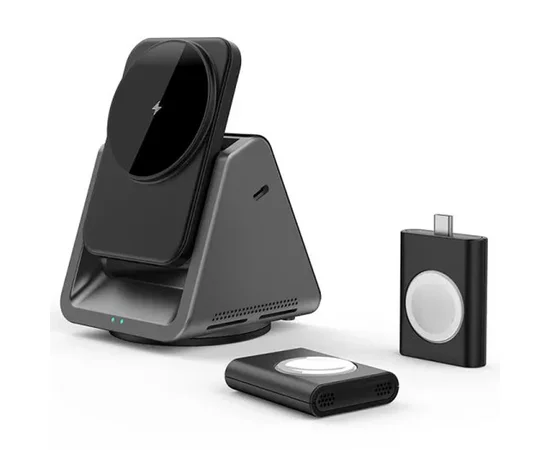 БЗУ WIWU Wi-W018 3 in 1 Wireless Charger Grey