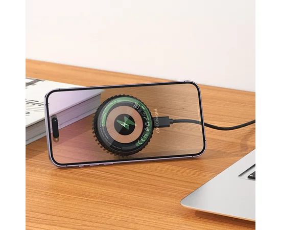 БЗУ Hoco CW57 Air-cooled 15W magnetic wireless fast charger Black