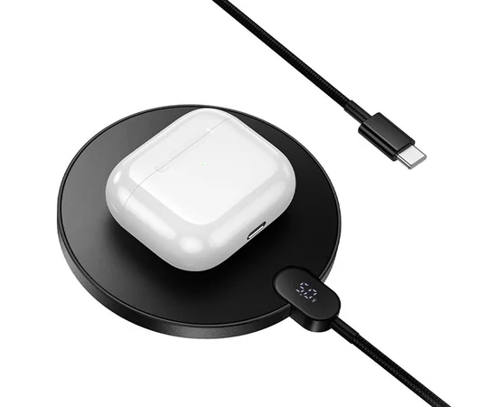 БЗУ Hoco CW62 Peak with digital display and cable 15W Black