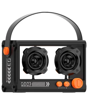 Bluetooth колонка QD03 Transparent с микрофоном Black