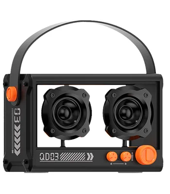 Bluetooth колонка QD03 Transparent с микрофоном Black