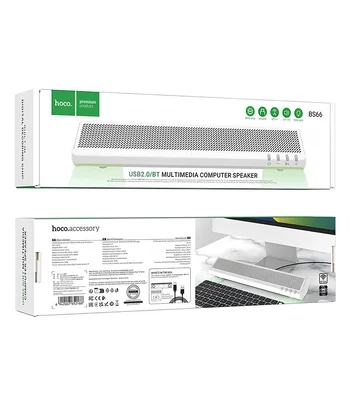 Bluetooth Колонка Hoco BS66 Smooth multimedia computer USB2.0 White