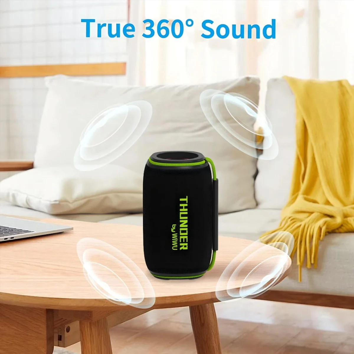 Bluetooth Колонка WIWU H5 Thunder Wireless Portable Speaker Black