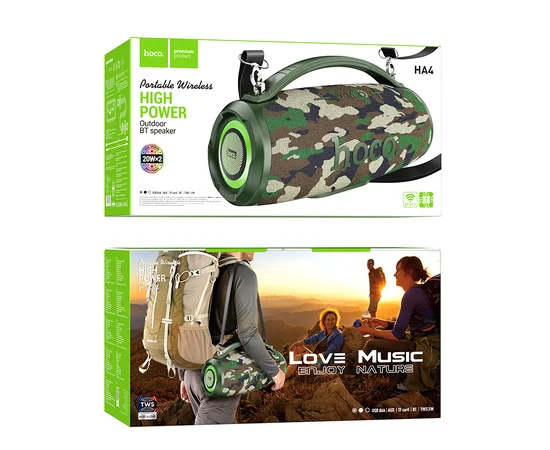 Bluetooth колонка Hoco HA4 Surge outdoor Camouflage Green