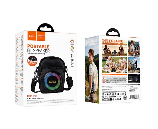 Сумка крос-боді із вбудованою колонкою Hoco HC41 Wave Bass Black
