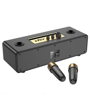 Bluetooth Колонка Hoco BS63 Graceful + два мікрофони Black