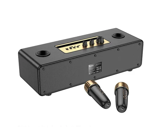 Bluetooth Колонка Hoco BS63 Graceful + два микрофона Black