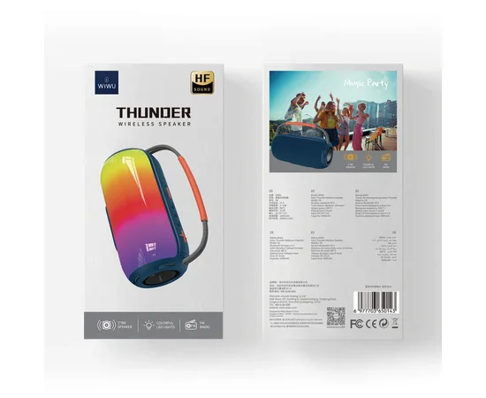 Bluetooth Колонка WIWU H6 Thunder Wireless Speaker Blue