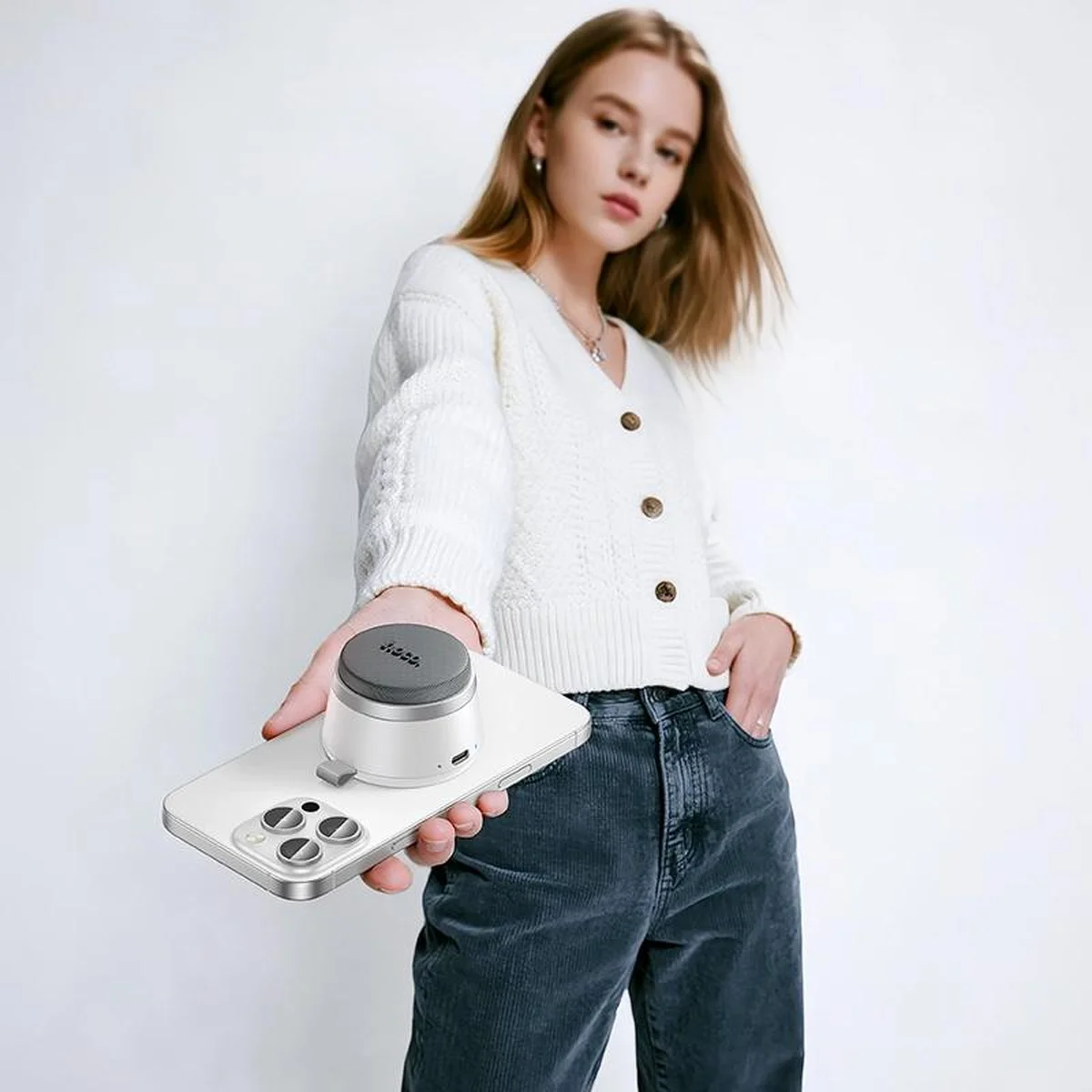 Bluetooth Колонка Hoco HC43 Surpass Mini Magnetic White