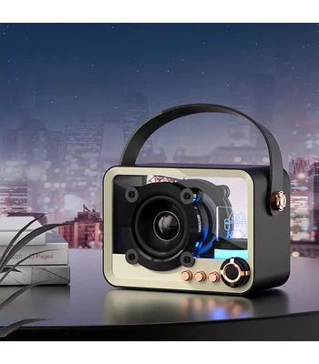 Bluetooth колонка QD05 Retro Style Black