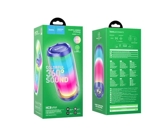 Bluetooth Колонка Hoco HC8 Pulsating colorful Синий