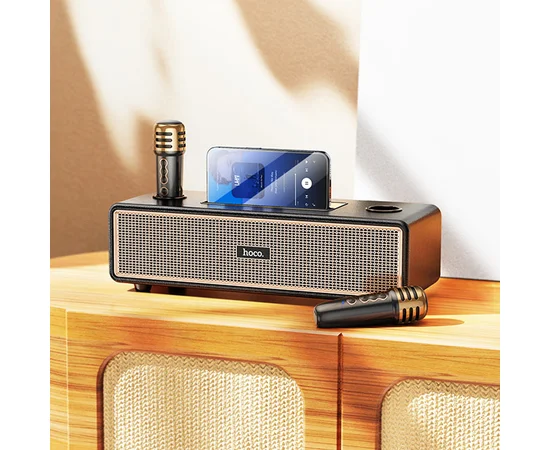 Bluetooth Колонка Hoco BS63 Graceful + два микрофона Black