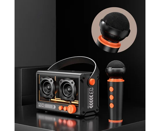 Bluetooth колонка QD03 Transparent із мікрофоном Black