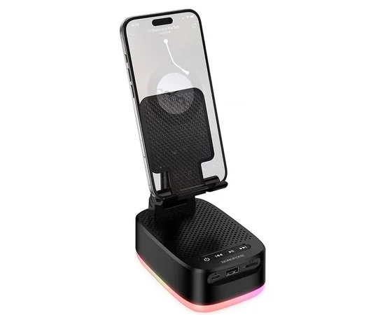 Bluetooth Колонка Borofone BR200 Marea + Power Bank 1500mAh + держатель Black