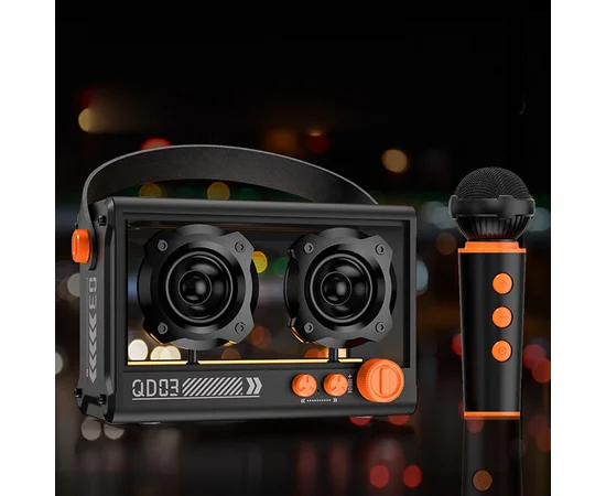 Bluetooth колонка QD03 Transparent із мікрофоном Black