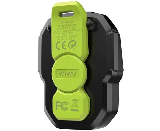 Bluetooth Колонка WiWU SPK-001 Buddy Fun with Magnetic Clip Green