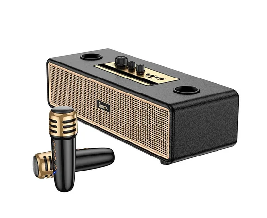 Bluetooth Колонка Hoco BS63 Graceful + два микрофона Black